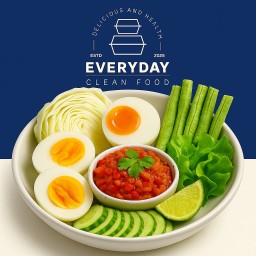 น้ำพริกอ่องไก่ เสิร์ฟพร้อม ผักสด และ ไข่ต้ม