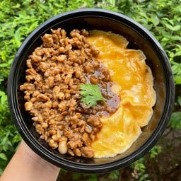 ข้าวไข่ข้นเต็มคำ (น้ำชง&ปังปิ้ง)