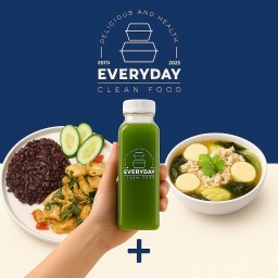 ชุดกินดี มีครบข้าว น้ำซุป และน้ำผัก