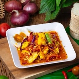 ตำข้าวโพด + ไข่เค็ม