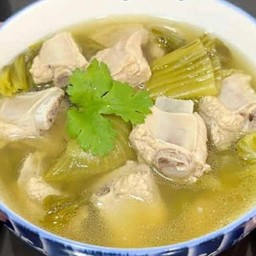 ซี่โครงหมูต้มผักกาดดอง ( เป็นกับ )