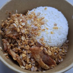 ข้าวไก่กระเทียม ธรรมดา