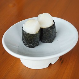 (ปั่นสด) ซูซิ หอยเชลล์แท้ 2ชิ้น