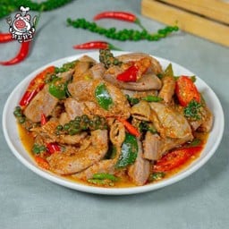 ผัดพริกแกงไส้อ่อนราดข้าว