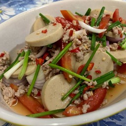ยำหมูสับ+หมูยอ