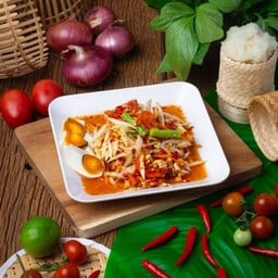 ตำไท + ไข่เค็ม