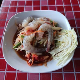 ตำปลาร้ากุ้งสด