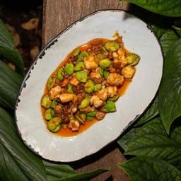 กุ้งผัดสะตอ