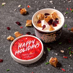 Happy Holidays (Cup 85g) - แครนเบอร์รี่บลิสบาร์ ไวท์ช็อกโกแลต