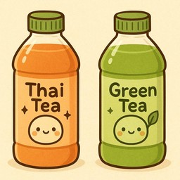ชาไทย + ชาเขียว