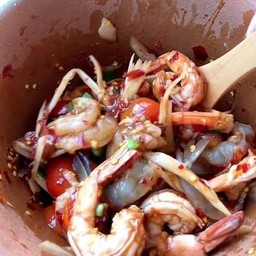 ตำกุ้ง 2 ใจ