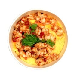 ข้าวไข่ข้นกุ้งสับผัดพริกขี้หนูสวน