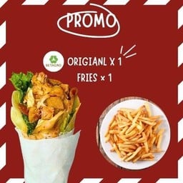 [เซตสุดฮิต] Wedgd Potato + แร๊ปอกไก่ไม่แห้งโปรตีนสูง