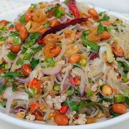 ยำวุ้นเส้นโบราณ(กุ้งสุก)