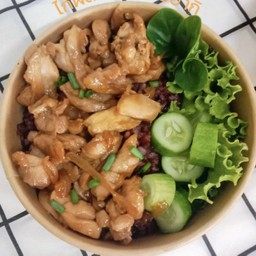 ข้าวไข่ข้นราดไก่ผัดซอสเทอริยากิ
