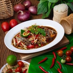 ตำปลาร้ากุ้งสด