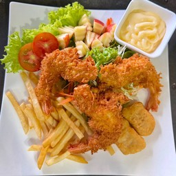 สเต็กกุ้งกรอบ