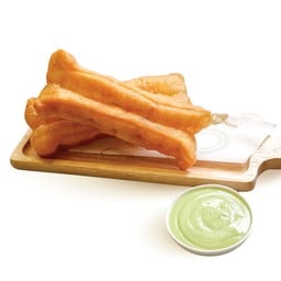 ปาท่องโก๋ฮ่องกง 2 ชิ้น พร้อมดิปปิ้งครีม (2 ออนซ์) 1 กระปุก