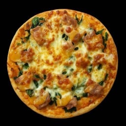 พิซซ่าผักโขม เบคอน ชีส