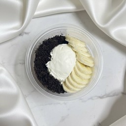 Greek Oreo crumbs & banana