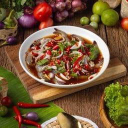 ยำกุ้งสดน้ำปลาร้า