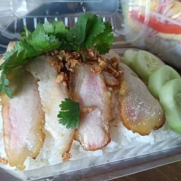 ข้าวคอหมูย่าง+ไข่ต้ม