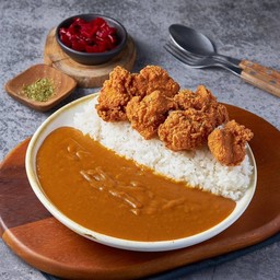 ข้าวหน้าแกงกะหรี่ไก่ทอด