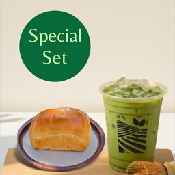 [เซตสุดฮิต] Usucha + Shio pan ขนมปังเกลือ