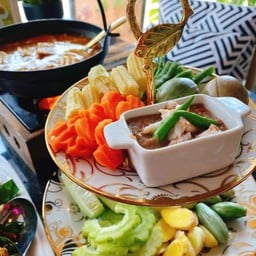 ชุดผักสด+กุ้งสับทรงเครื่อง