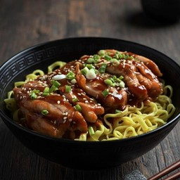 หมี่คลุกไก่อบ