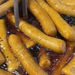 วาฟเฟิลจิ๋ว&มะม่วงน้ำปลาหวาน