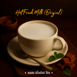 นมสด (ดั้งเดิม) ร้อน