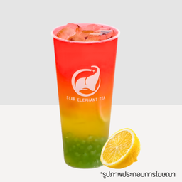 ชาเลม่อนไข่มุกป๊อปบ๊วยเขียว Lemon & Green Plum  with Popping Boba