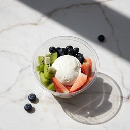 Greek yogurt Strawberry blueberry kiwi
