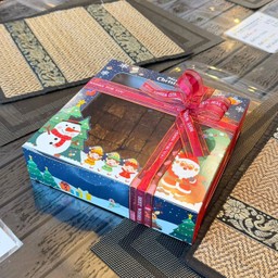 บราวนี่แบบถาดธีมคริสมาส brownie gift