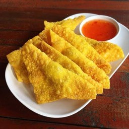 หมูเด้งห่อเกี๊ยว ทอดกรอบ