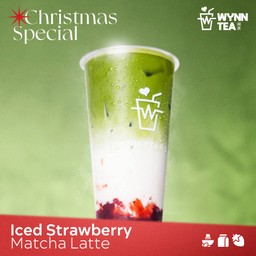 มัทฉะลาเต้สตรอเบอร์รี่