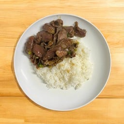 ข้าวราดเนื้อน้ำมันหอย