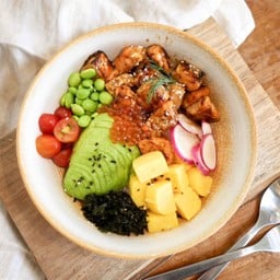 Salmon teriyaki rice