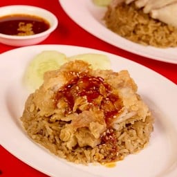 ข้าวมันไก่ซั่งไห่ทอดหม่าล่า(ธรรมดา)