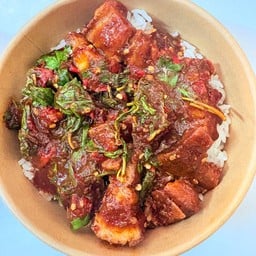 ข้่าวหมูกรอบผัดพริกเผา