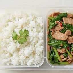 ข้าวราดคะน้า