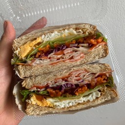 แซนวิชไข่ดาว+ปูอัด