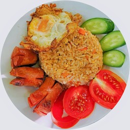 ข้าวผัดอเมริกันสไตล์รสมือแม่ (Breakfast set)
