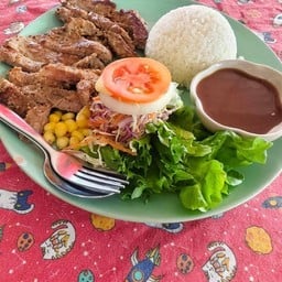 beef riceข้าวหน้าเนื้อพริกไทยดำเต็มชิ้น