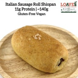 ขนมปังเกลือไส้กรอกอิตาเลียน โปรตีน11กรัม | กลูเตนฟรี วีแกน | ~140ก