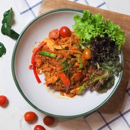 สปาเกตตี้ทูน่าต้มยำแห้ง