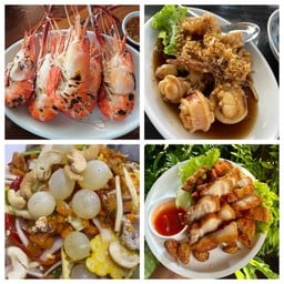 เซ็ทคุ้มๆ กุ้งเผาครึ่งโล หมึกไข่ทอดกระเทียม ยำ3ไข่ หมูสามชั้นทอด