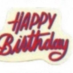 ป้ายWhite Chocolate Happy Birthday สีแดง น้ำเงิน