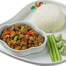 ข้าวคั่วกลิ้งขาเห็ด (เมนูเจ)